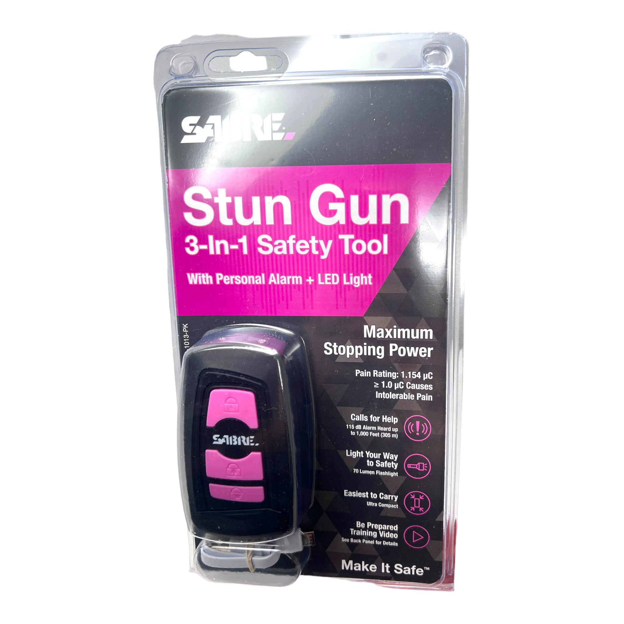 Sabre Stun Gun 3-In-1 Safety Tool